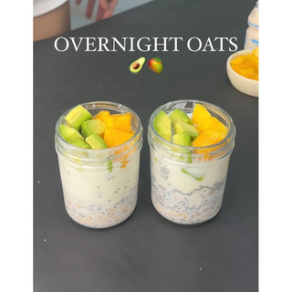 [Combo] Hũ Thủy Tinh 200ml Nắp Nhôm Vặn Kín - Đựng Overnight Oats, Yến Mạch Qua Đêm, Sữa Chua, Pudding, Detox, Trái Cây