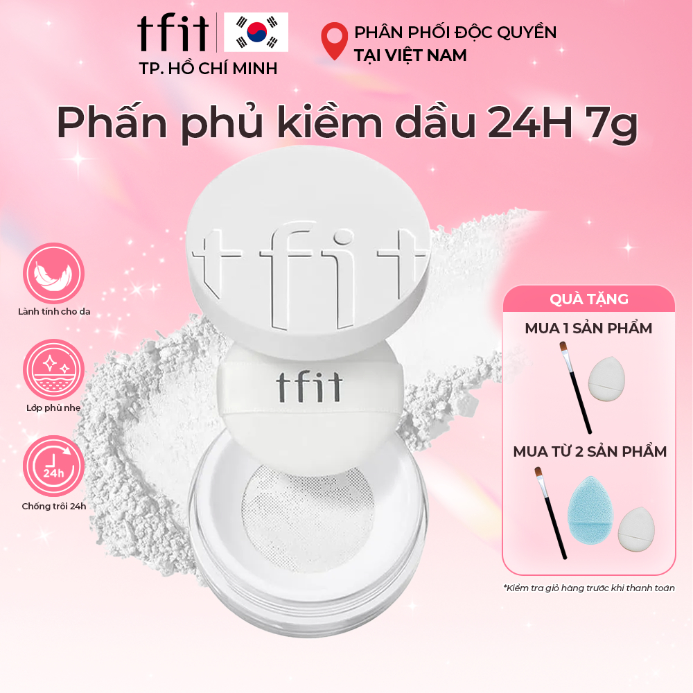 Phấn phủ TFIT, Phấn phủ kiềm dầu Translucent Set Finishing Powder bảo vệ lớp nền 14h - TFIT HCM