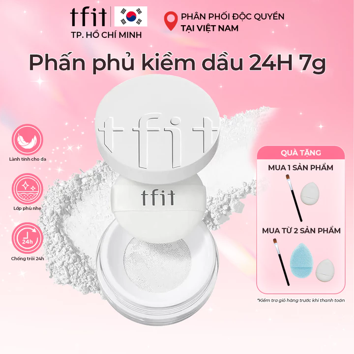 Phấn phủ TFIT, Phấn phủ kiềm dầu Translucent Set Finishing Powder bảo vệ lớp nền 14h - TFIT HCM