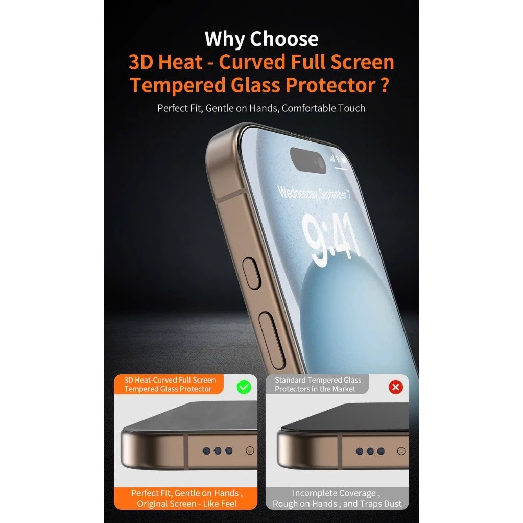Kính Cường Lực iPhone GOR x KiNGBON 3D CURVED Chống Chói AR - Không Lẹm Màn Hình FULL 99%