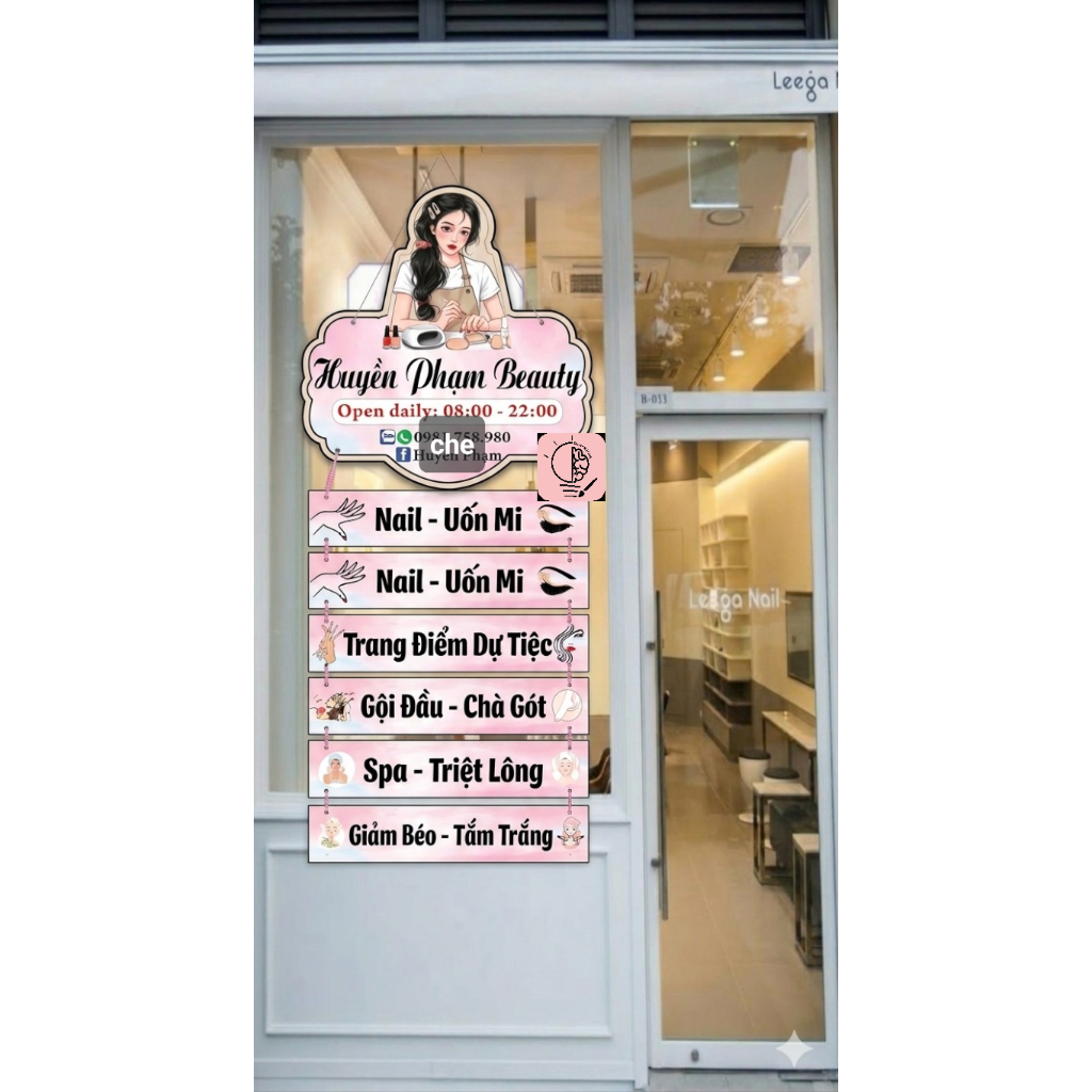 Top Bảng Treo Decor Tên Shop + Kèm Các Dịch Vụ Nổi Bật Nhất- Dành Cho Shop, Tiệm Nail, Mi, Spa, Makeup, ...  - 🌈𝑭𝒓𝒆𝒆𝒔𝒉𝒊𝒑
