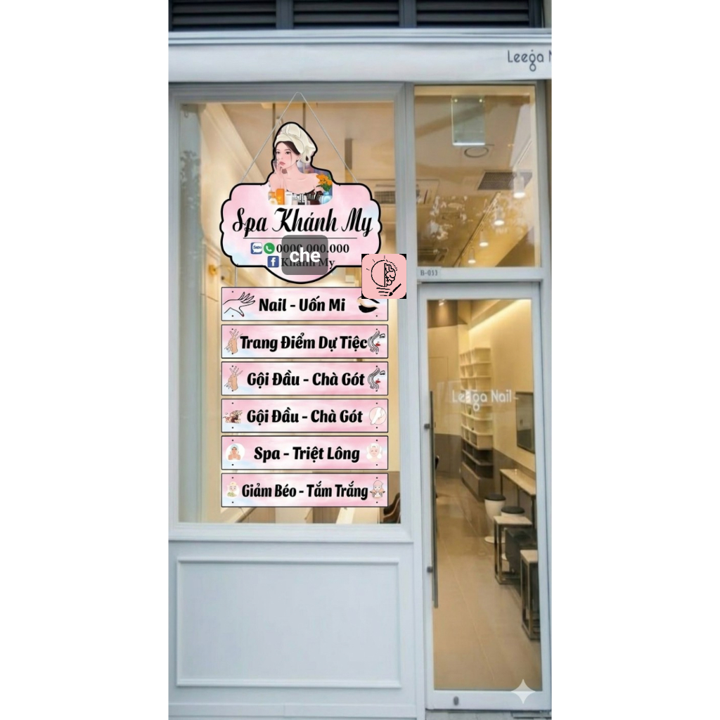 Top Bảng Treo Decor Tên Shop + Kèm Các Dịch Vụ Nổi Bật Nhất- Dành Cho Shop, Tiệm Nail, Mi, Spa, Makeup, ...  - 🌈𝑭𝒓𝒆𝒆𝒔𝒉𝒊𝒑