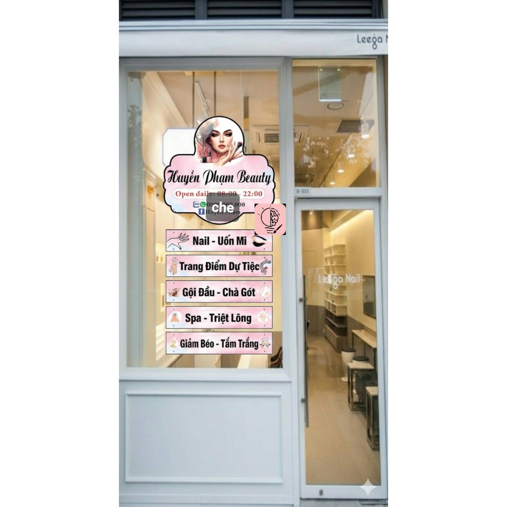 Top Bảng Treo Decor Tên Shop + Kèm Các Dịch Vụ Nổi Bật Nhất- Dành Cho Shop, Tiệm Nail, Mi, Spa, Makeup, ...  - 🌈𝑭𝒓𝒆𝒆𝒔𝒉𝒊𝒑