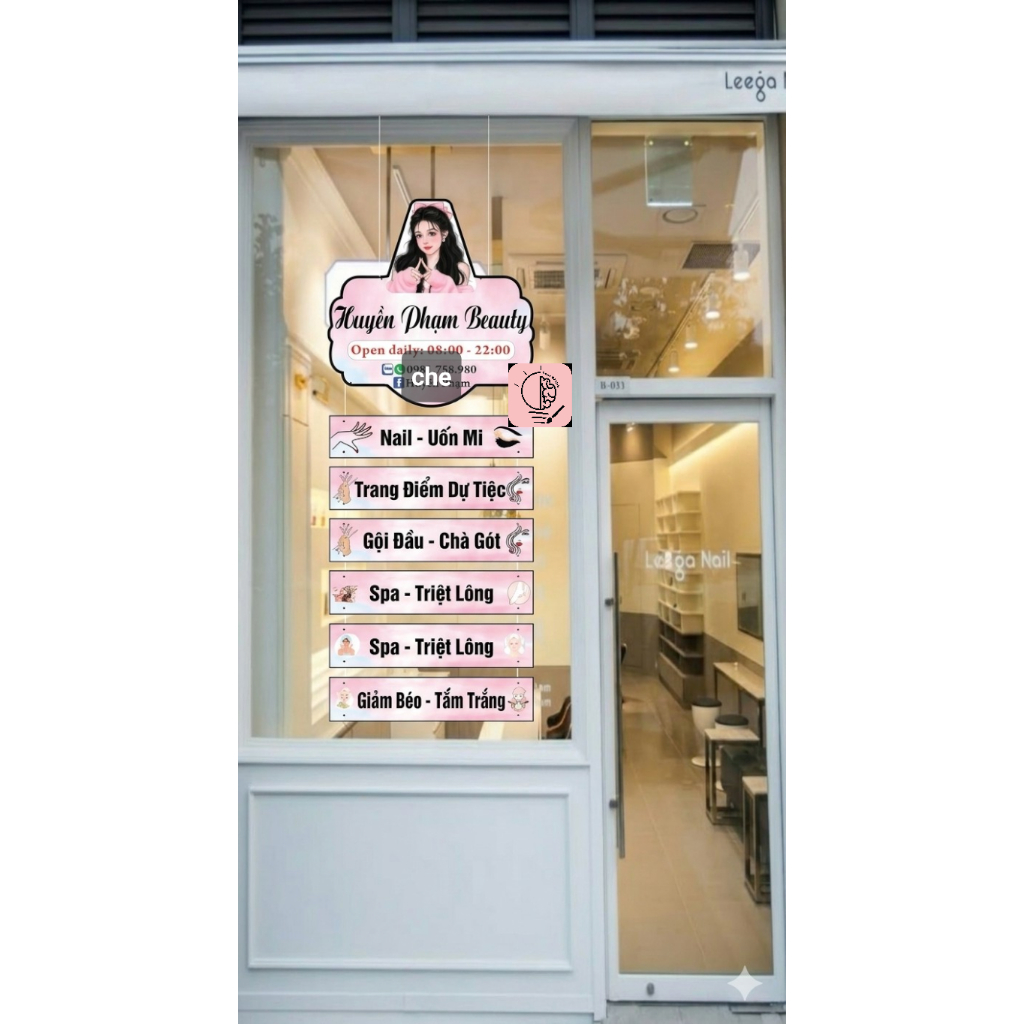 Top Bảng Treo Decor Tên Shop + Kèm Các Dịch Vụ Nổi Bật Nhất- Dành Cho Shop, Tiệm Nail, Mi, Spa, Makeup, ...  - 🌈𝑭𝒓𝒆𝒆𝒔𝒉𝒊𝒑