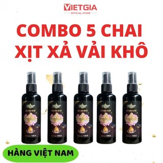 Combo 5 Chai Xịt Xả Vải Khô Hygiene 100ml Khử Mùi Quần Áo Lưu Hương Lâu 2-3 Ngày Xịt Thơm Quần Áo