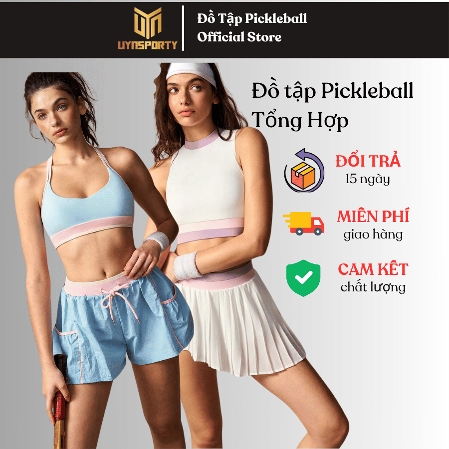 [Tặng Mút] Đồ Tập Pickleball Nữ UYNSPORTY, Bộ Đồ Tập Thể Thao, Đồ Pickleball Nữ, Bộ Đồ Pickleball Nữ