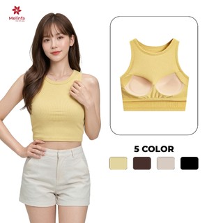 Áo ba lỗ nữ MELINFA cao cấp có đệm chất vải Viscose tự nhiên mềm mại thoáng mát MELINFA VAA0554