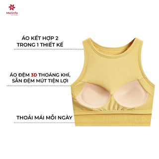 Áo ba lỗ nữ MELINFA cao cấp có đệm chất vải Viscose tự nhiên mềm mại thoáng mát MELINFA VAA0554