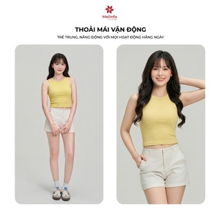 Áo ba lỗ nữ MELINFA cao cấp có đệm chất vải Viscose tự nhiên mềm mại thoáng mát MELINFA VAA0554