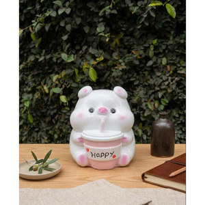 Heo đất Maison Heo uống Trà Sữa