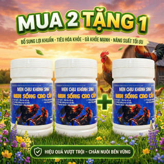Mua 2 tặng 1 men sống cao cấp 500g bổ sung lợi khuẩn đường ruột kích thích tiêu hóa, phòng tiêu chảy