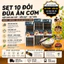 Bộ10 đôi đũa hợp kim Nhật Bản, đũa ăn cao cấp kháng khuẩn chống trơn trượt chịu nhiệt cao