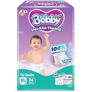 (Đơn 799k Tặng 4 khăn ướt bobby 100) Combo 2 gói Tã quần Bobby Ultra+ M96/ L88/ XL74/ XXL68 miếng