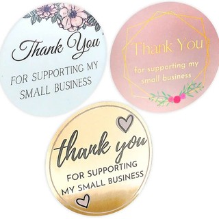Cuộn 500 tem Sticker Thank you in màu tự dính 2.5cm - Tem cảm ơn