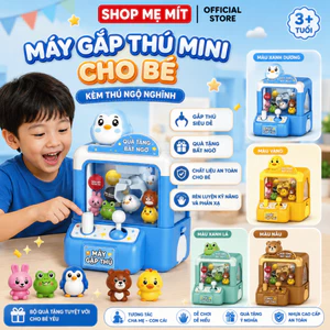 Máy Gắp Thú Mini Cho Bé Kèm Thú Ngộ Nghĩnh, Đồ Chơi Tương Tác Gia Đình, Quà Tặng Cho Trẻ Em