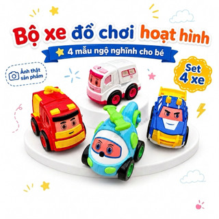 Đồ chơi ô tô quán tính an toàn, xe cứu thương,cứu hoả,cảnh sát,máy bay dễ thương từ nhựa ABS cho bé