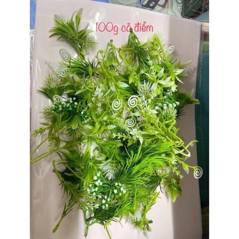100g cỏ điểm đã bỏ gọng,điểm hoa sáp,hoa lụa,oản siêu xinh