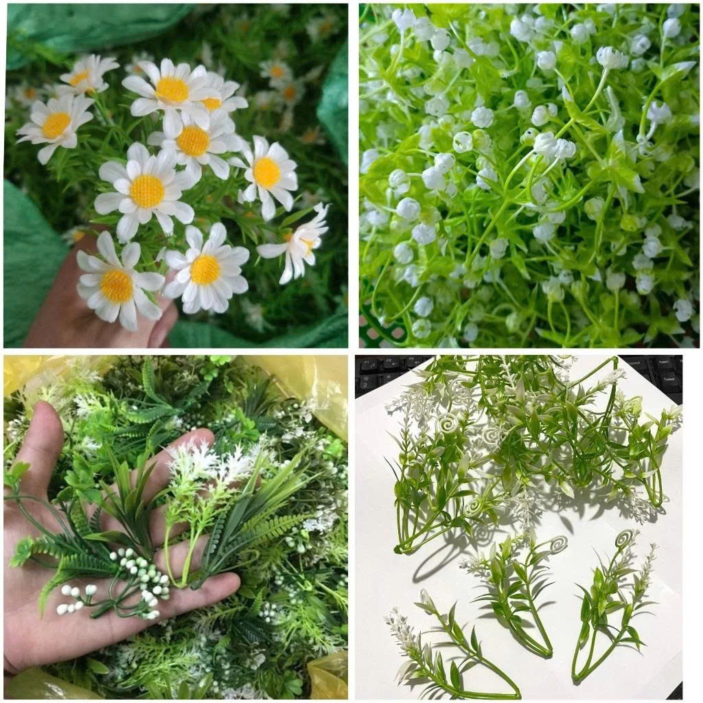 100g cỏ điểm đã bỏ gọng,điểm hoa sáp,hoa lụa,oản siêu xinh