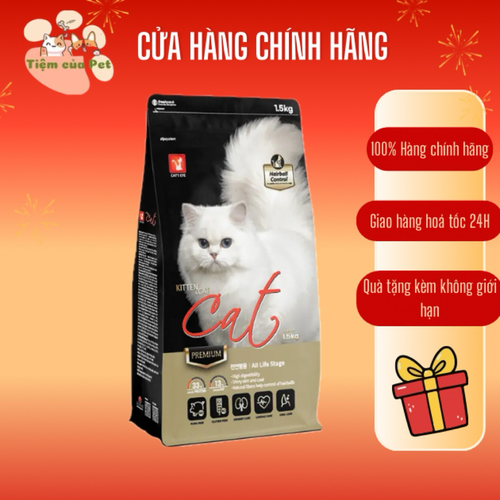 [ Hoả Tốc ] Thức ăn chó mèo Cat's Eye Premium ( PHIÊN BẢN NÂNG CẤP) 1,5KG
