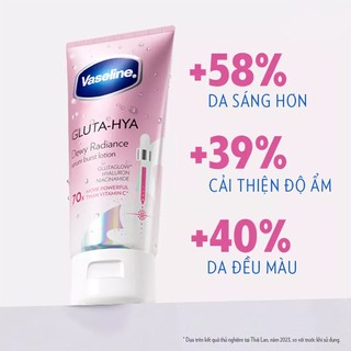 Sữa dưỡng thể ban đêm Vaseline Gluta-Hya Serum Burst Lotion Dewy Radiance giúp da trắng sáng và đều màu (70ml/330ml)
