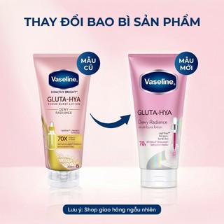 Sữa dưỡng thể ban đêm Vaseline Gluta-Hya Serum Burst Lotion Dewy Radiance giúp da trắng sáng và đều màu (70ml/330ml)