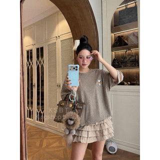 •𝙆𝙞𝙣𝙜𝙨𝙝𝙤𝙥𝙗𝙚𝙖𝙪𝙩𝙮•Áo Phông Nâu Tiêu Snoopy QC