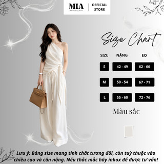 Set áo lệch vai phối quần ống rộng thanh lịch sang trọng phong cách tiểu thư cao cấp MIA S203