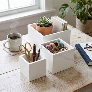 Hộp Gỗ Decor - ELLA I MY VIETHOME I Nhiều Kích Thước,Cắm Hoa, Đựng Đồ Dụng Cụ, Trồng Sen Đá...