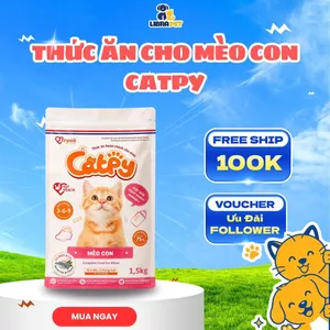 Thức Ăn Hạt Cho Mèo Con Truoo Catpy 1,5kg - Giảm Mùi Chất Thải - Tăng Miễn Dịch - Phát Triển Trí Não