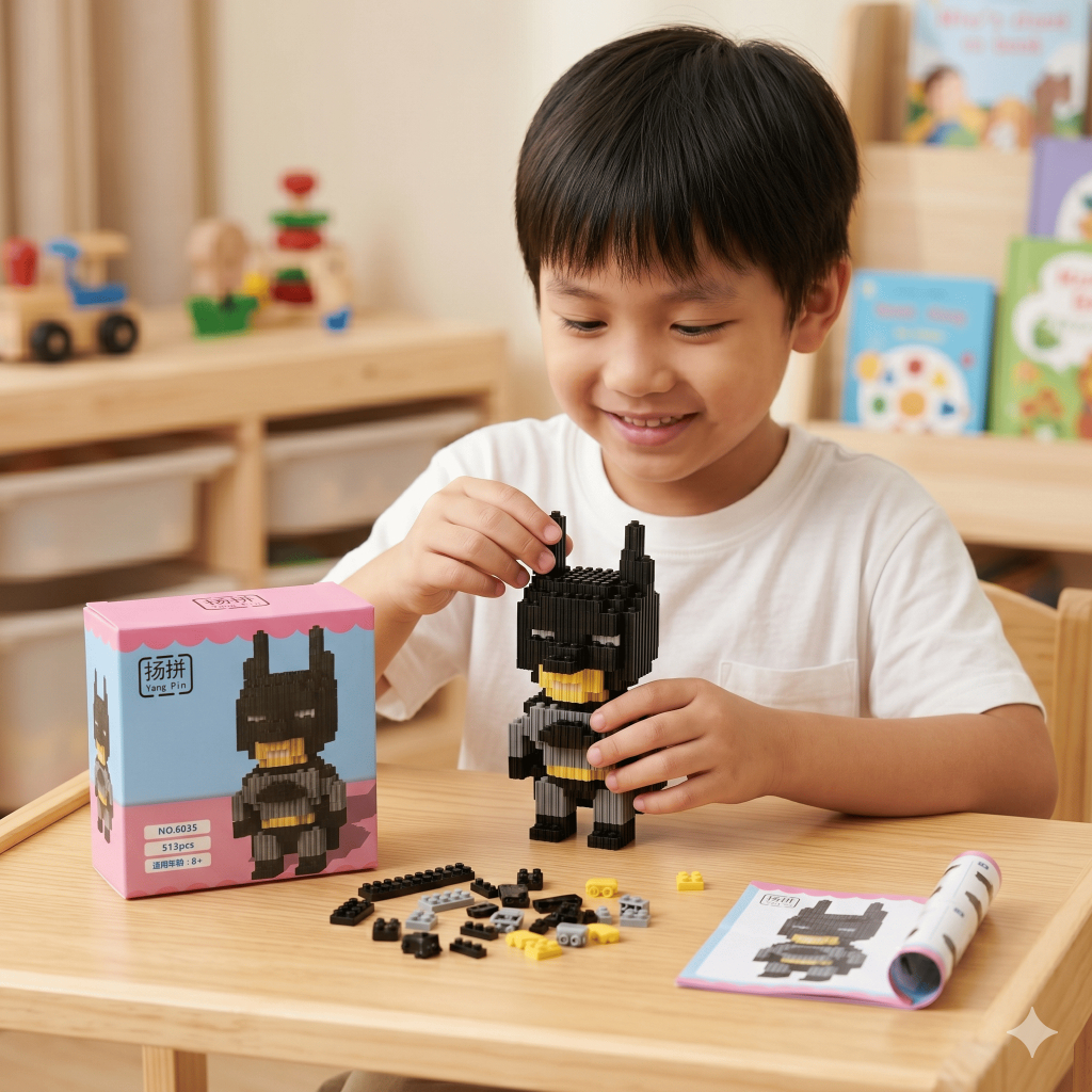 Đồ Chơi Trí Tuệ Lắp Ghép Mini Siêu Anh Hùng , Đồ Chơi Cho Bé, Quà Tặng Cho Bé