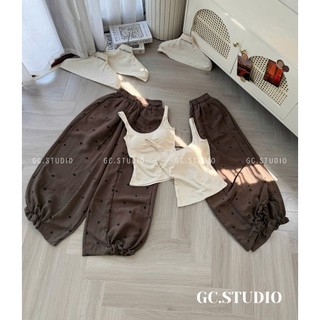 PHẠM THÙY SHOP: SET ÁO HAI DÂY MÚT NGỰC MIX QUẦN THỤNG BI ẢNH THẬT HÀNG L1