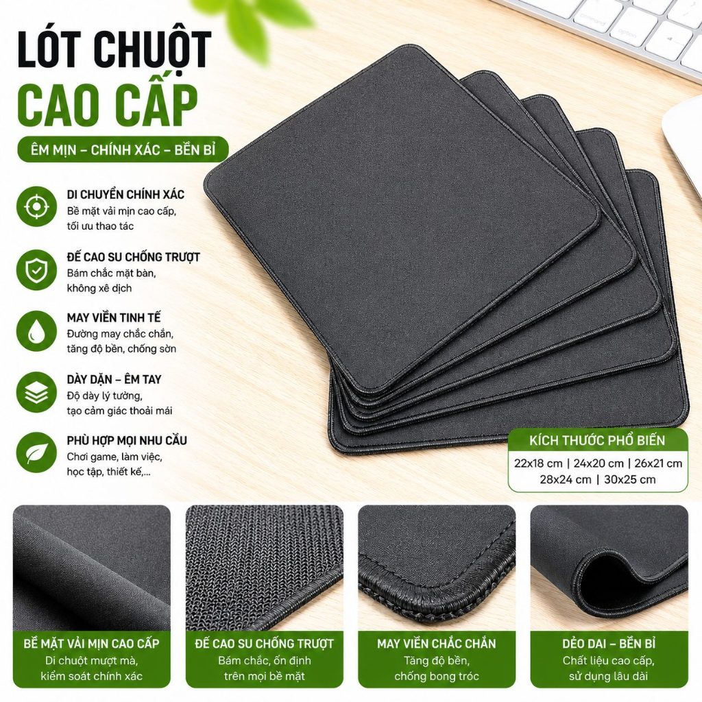 Miếng Lót Chuột Ssr Dành Cho Máy Tính, Laptop Cao Cấp