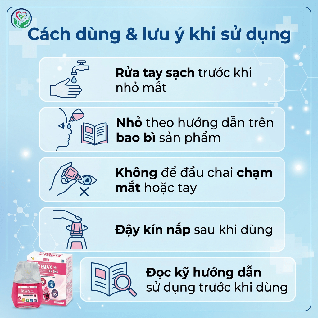 Nước nhỏ mắt Eyemax Tear GHC 13ml bổ sung vitamin, hỗ trợ chăm sóc mắt khô mỏi