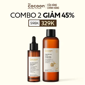 Combo 1 Tinh chất bí đao N7 7% Niacinamide 70ml + 1 Nước tẩy trang bí đao Cocoon 500ml