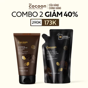 Combo Tẩy da chết mặt cà phê 150ml & Túi Refill Tẩy da chết cơ thể cà phê Đắk Lắk Cocoon 200ml