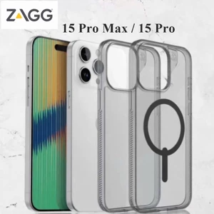 Ốp Lưng ZAGG Ultra Slim Cho iPhone 15 Pro Max/15 Pro - Chống Sốc D3O Quân Đội Mỹ 4M, Kháng Khuẩn, Magsafe