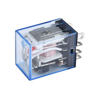 Relay trung gian kiếng LY2N-J (HH62P) 8 chân lớn có đèn điện áp 12DCV 24DCV 220VAC