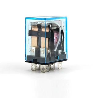 Relay trung gian kiếng LY2N-J (HH62P) 8 chân lớn có đèn điện áp 12DCV 24DCV 220VAC