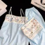 Bộ Đồ Ngủ Nữ Hai Dây Satin Phối Họa Tiết Trung Hoa, Quần Dài Ống Suông Mềm Mại Mặc Nhà Sang Trọng