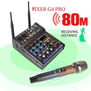 Mixer Chỉnh Nhạc G4 Phiên Bản 12 Kênh, 4 Đường Mono Và 3 Đường Stereo, Hiệu Ứng Kỹ Thuật Số Bộ Xử Lý Eq X-Pressive
