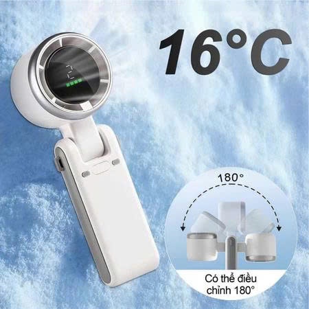 Quạt Cầm Tay N607, 100 Cấp Độ Gió Mạnh, Thiết Kế Gập Tiện Lợi, Nhỏ Gọn Mang Theo Mọi Nơi, Tặng Kèm Dây Đeo BH 12 tháng