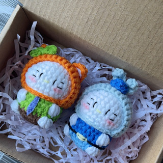 (Ảnh thạt shop chụp) Móc khoá Kitty cosplay thỏ Judy và cáo Nick bằng len handmade
