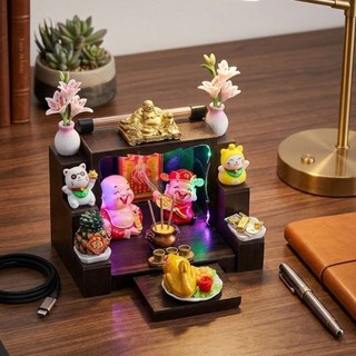 Tủ thờ Thần Tài Để Bàn. Tủ Thờ Mini Lưu Ý kích thước