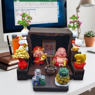 Bàn Thờ Thần Tài Thổ Địa Mini  Bàn Thờ Trang trí Bàn Làm Việc