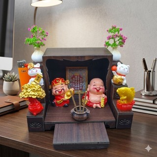 Bàn Thờ Thần Tài Thổ Địa Mini  Bàn Thờ Trang trí Bàn Làm Việc
