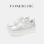 FOXERCHIC Giày Thể Thao Nữ Giày Nữ Đế Mềm Sneaker Nữ Chống Trượt Chiều Cao Gót 5cm Sneakers