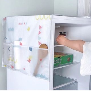 COMBO 2 TẤM PHỦ TỦ LẠNH MÁY GIẶT CÓ NGĂN ĐỂ ĐỒ - Tấm Che Chống Bụi Chống Thấm Nước Tiện Lợi Cho Gia Đình