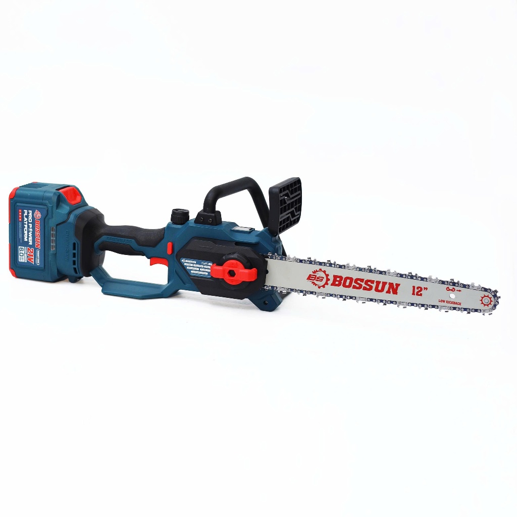 Máy Cưa Xích Pin 12inch BS BOSSUN BS-CS12BLC, Tra Nhớt Tự Động - Động Cơ Không Chổi Than