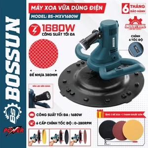 Máy Xoa Vữa Chát Tường BS BOSSUN BS-MXV1680W, Công Suất 1680W - 6 Tốc Độ - Xoa Vữa, Khuấy Sơn