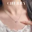 Dây chuyền thiên nga titan mặt đá nhiều màu CHERRY JEWELRY, Vòng cổ bạc nữ Swan cao cấp không gỉ